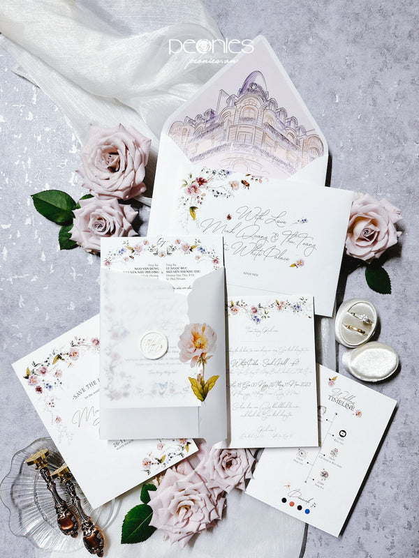 PU00166 Floral Garden Invitation