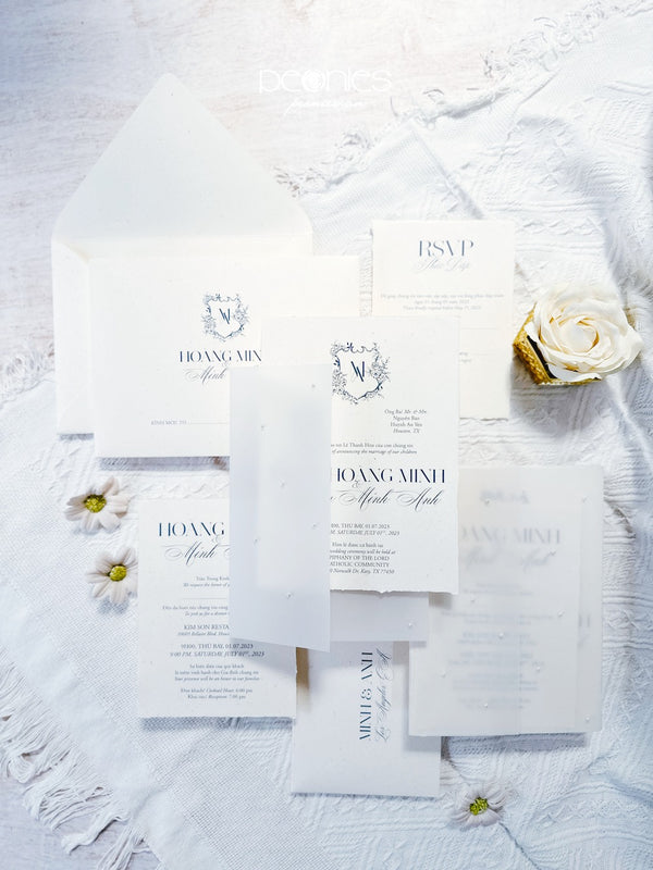 P231157 Pearl Plus Vellum Invitation