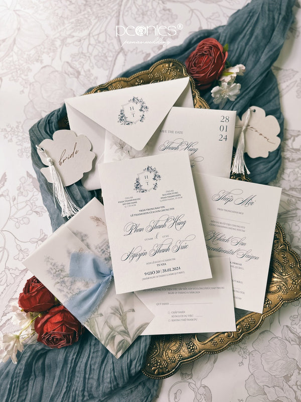 P240281 DustyBlue & Vellum Invitations