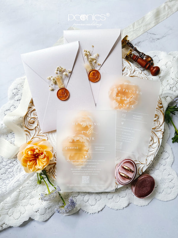 P240384 Translucent Acrylic Invitations