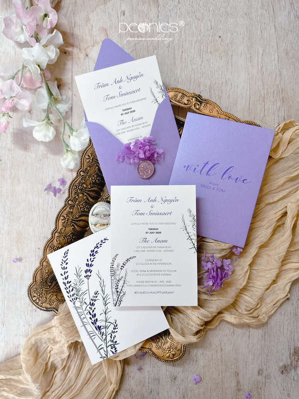 P240506 Elegant Purple Invites and Foiling Purple Color Invitaions