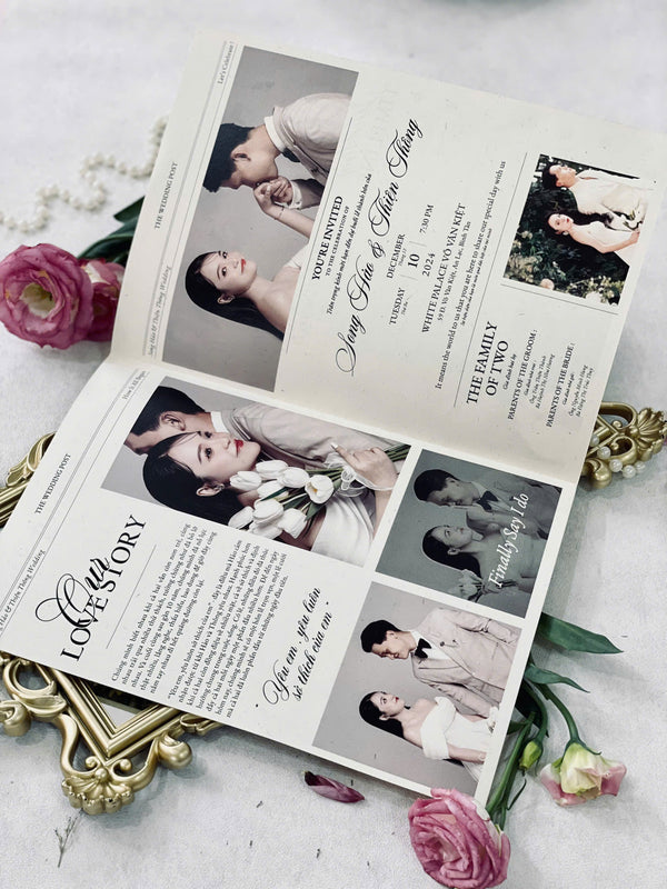 Modern Newspaper Wedding Invitation The Wedding Post P250403
