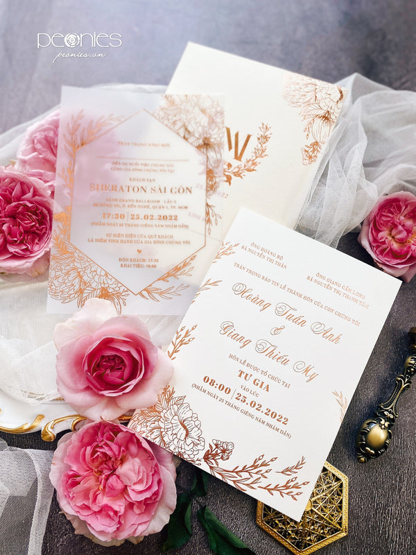 P220135 Plastic paper invitation