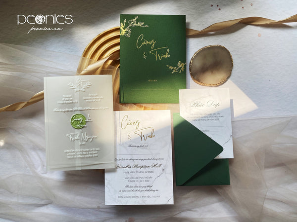 P220144 Greenery wedding invitation